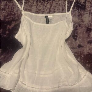 H&M White Camisole with Spaghetti Straps